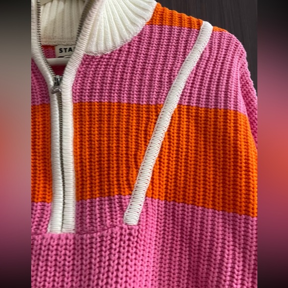 Staud Striped Mock Neck Sweater - Orange Knitwear XS
Colorful Striped - Picture 8 of 10